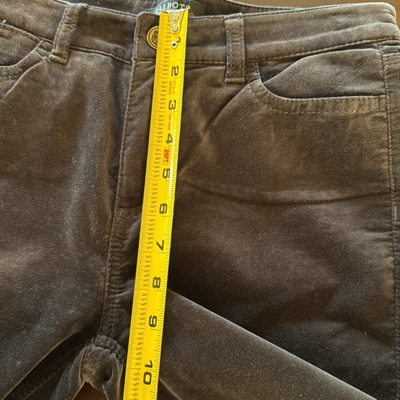 Talbots Petites Women’s Flawless 5 Pocket stretch Jegging Dark brown Velour 4P - Picture 6 of 13